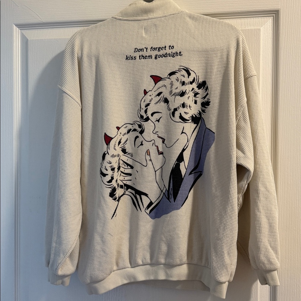 Boys Lie - Smitten Henley Boyfriend Crewneck - Cream - S/M - Picture 6 of 6